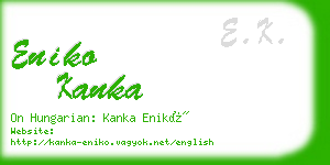 eniko kanka business card